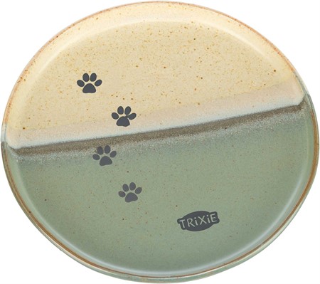 Skål, keramik, 0,2 l/ø 16 cm, grön/beige