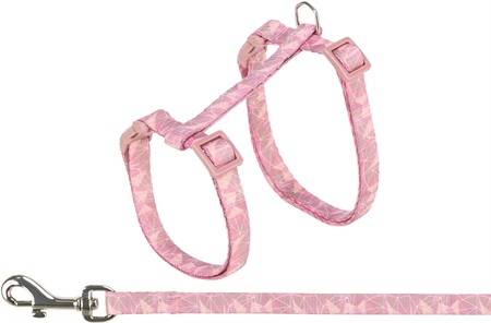 Kattsele med koppel, geometri, 27-45 cm/10 mm, 1,20 m
