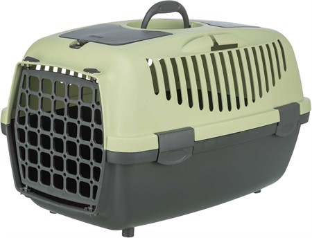 Transportbur Capri 2, XS-S: 37 × 34 × 55 cm, mörkgrå/pastellgrön