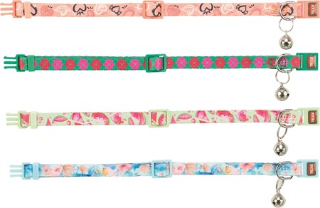 Katthalsband, flower power, 19-31 cm/10 mm
