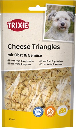 Osttrianglar med frukt och grönsaker, 80 g