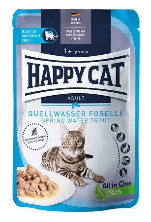 HappyCat våt/sås, forell, 85 g