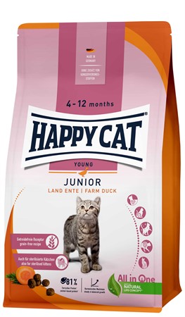 HappyCat Junior GrainFree, anka, 4 kg