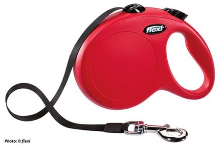 flexi New CLASSIC, L:5 m band, röd