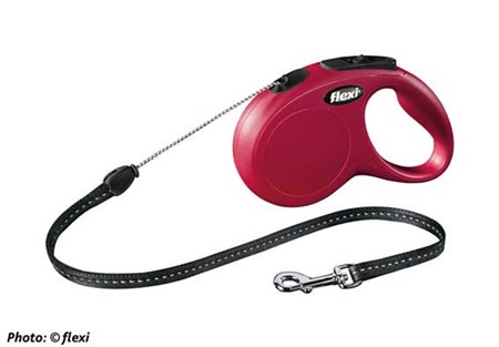 flexi New CLASSIC, S: 5 m rep, röd