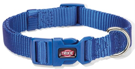Premium halsband, S: 25-40 cm/15 mm, blå