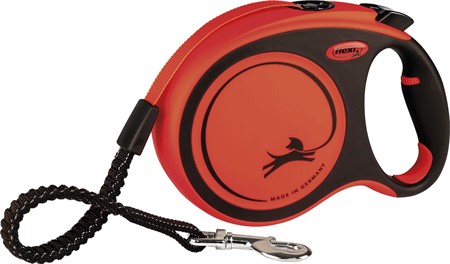 flexi XTREME, L: 8 m band, svart/orange
