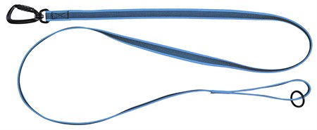 SAFE Koppel, gummerad, 1.80 m/20 mm, ljusblå