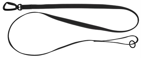 SAFE Koppel, gummerad, 1.80 m/20 mm, svart