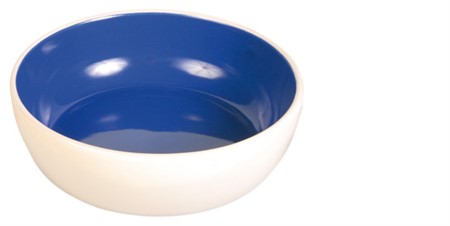 Keramikskål katt Vit/Blå 0,2 L 13 cm