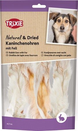 Kaninöron med päls, 100 g