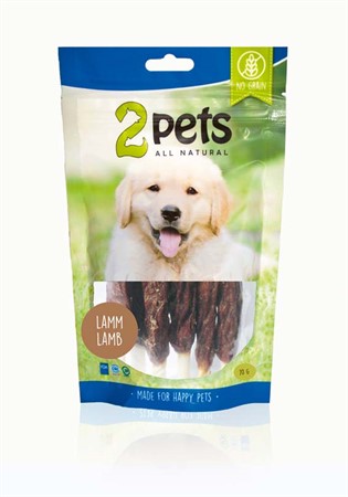 2pets Tuggpinne m lamm 12cm 6-pack, 70g