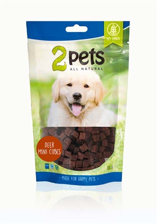 2pets Dogsnack Deer MiniCubes, 100 g