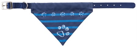 Nylon halsband med scarf, XS: 19-24 cm/10 mm, indigo
