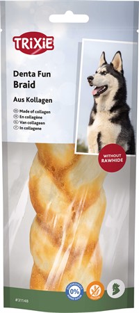 Denta Fun Fläta, collagen med kyckling, 65 g