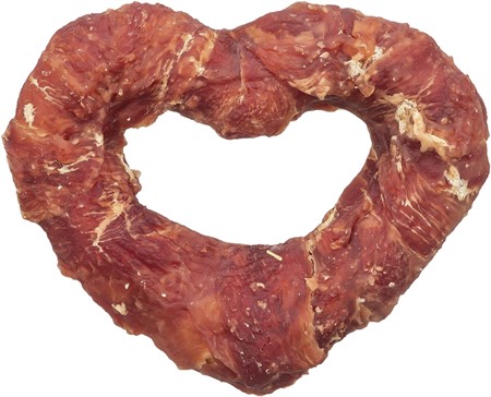 Denta Fun Heart med ankbröst, bulk, ø 10 cm, 70 g