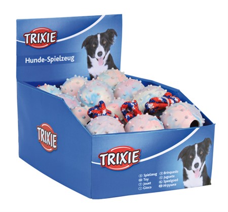 Boll på rep, naturgummi, ø 6 cm, expo