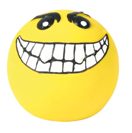 Latexsmiley tung, ø 6 cm