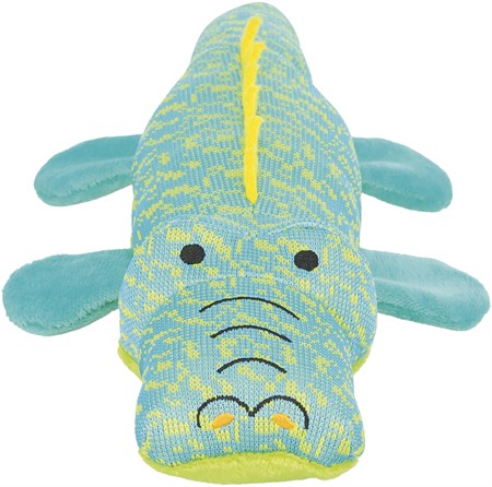 Krokodil, tyg, 33 cm, turkos