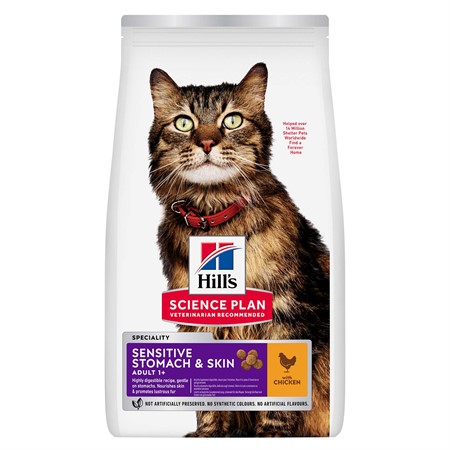 Hills Feline Adult Sen.Stomach & Skin Chicken 3kg