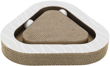 Klöstriangel med leksak, wellpapp, Catnip, 36 x 5 x 36/36 cm