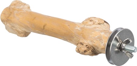 Fågelpinne skruvfixerad, kaffeträ, 20 cm/ø 20-30 mm