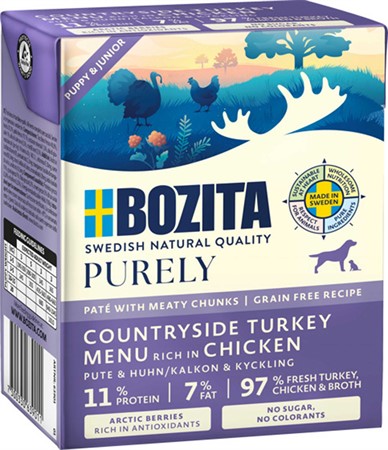 Bozita Purely Tetra paté Puppy Turkey/Chick. 370 g