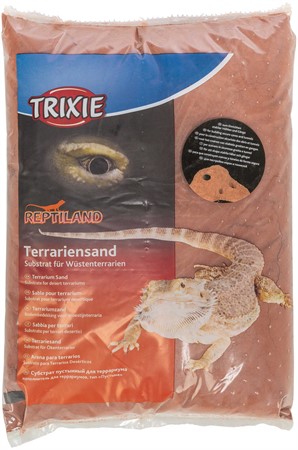 Terrariesand mörkröd 5 kg lerig f.grävande reptiler