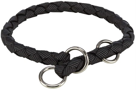 JP, Halvstryp, flätad, S-M: 35-41 cm/ø 12 mm, svart/svart