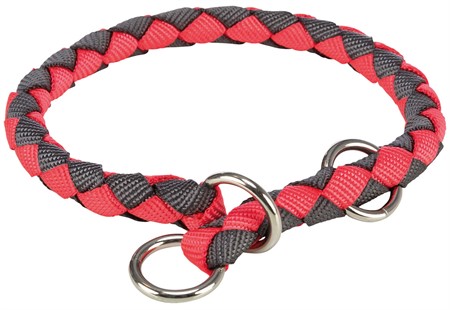 JP, Halvstryp, flätad, S-M: 35-41 cm/ø 12 mm, salmon/grafit