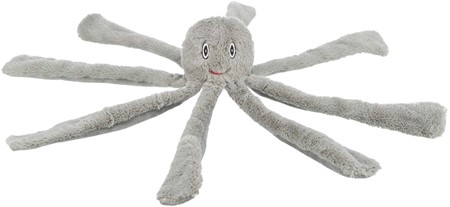 JP, Bläckfisk, plysch med prasselfolie, 32 cm, grå