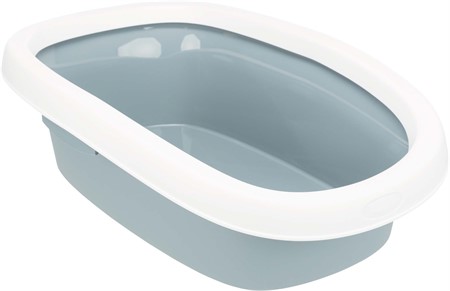 JP, Kattlåda, med kant, 38 × 17 × 58 cm, blå/vit