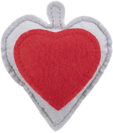 JP, Hjärta, filt/tyg, valeriana, 11 cm