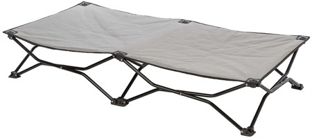 Campingbädd för hund, 120 × 22 × 60 cm, beige/svart