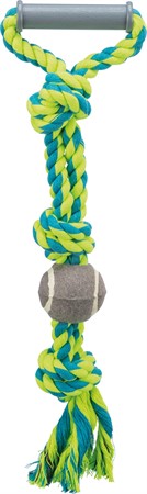 Flossrep m. tennisboll, ø 6 cm/50 cm, lime/petrol