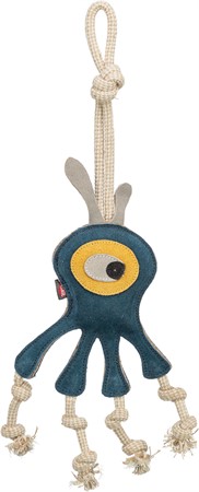 Monster, läderleksak, läder/rep, 47 cm