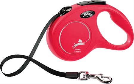 flexi New CLASSIC , S: 5 m band, röd