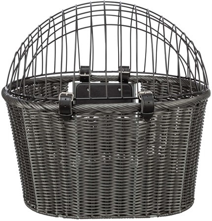 Cykelkorg front med galler, 44×h34×41cm, antracit