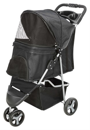 Djurvagn Buggy, hopfällbar, 47×h100×80 cm, upp t. 11 kg, svart
