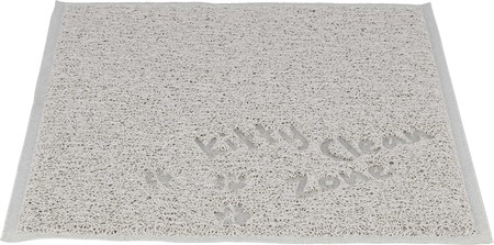 Kattlådematta, PVC, 37 × 45 cm, ljusgrå