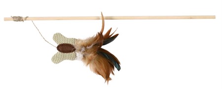 Kattvippa med fjäril/fjäder, catnip, 45 cm