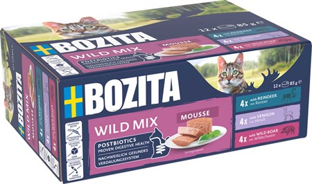 Bozita katt Mousse Multibox Wild 12x85g