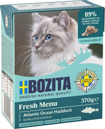 Bozita Katt Tetra Bitar i gelé Kolja 370 g