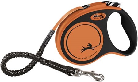 flexi XTREME, S: 5 m band, svart/orange