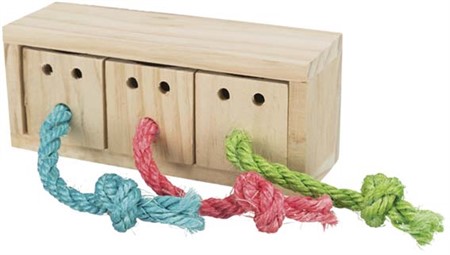 Leksak gnagare/fågel, snack cube, trä, 16 × 6 × 7 cm