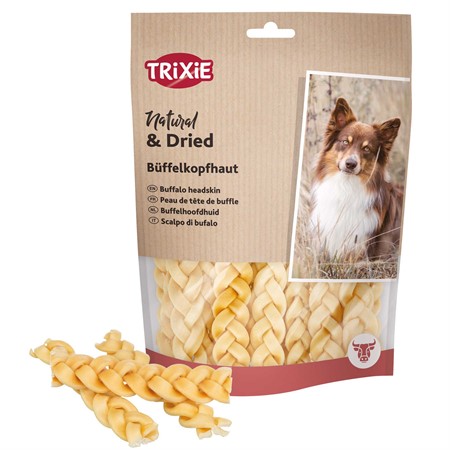 Buffel råhud, flätad, 12 cm, 200 g