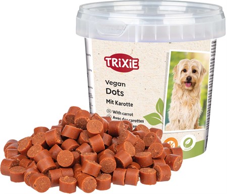 Vegan Soft Snack Dots med morot, 200 g plasthink