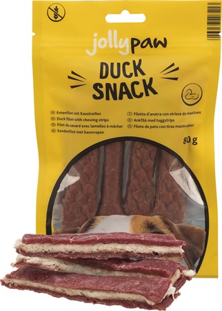 JP, Duck Snack, med tuggstrips, 80 g