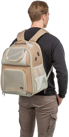 Ryggsäck Willow, 38 × 25 × 45 cm, beige/brun